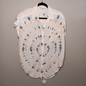 BOGO FREE❣️ spiral Tie-Dye Button-Up Shirt